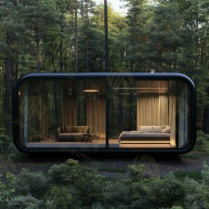Buy Black Tiny Mobile Apple Cabin – Expandable & Prefabricated Homes for Sale