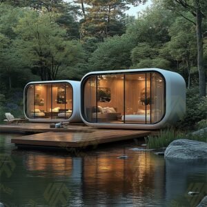 Eco-Friendly Apple Cabin for Tourism | Sustainable & Portable Accommodatio