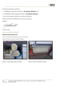 Asbestos Free Certificate