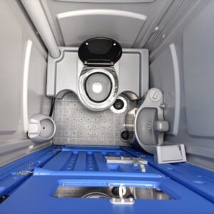 Top view of portable toilet