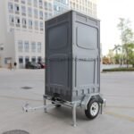 portable toilet on trailer