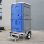 portable toilets on trailer