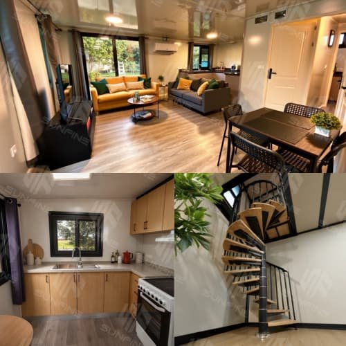 two story expandable container house interior