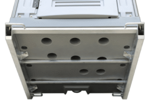 The steel skid protects waste tank well, it's suitable to be used in construction sites