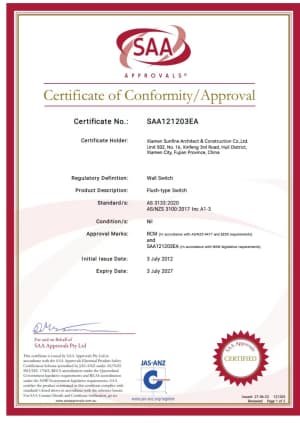 certificat SAA pour maisons préfabriquées destinées aux marchés internationaux