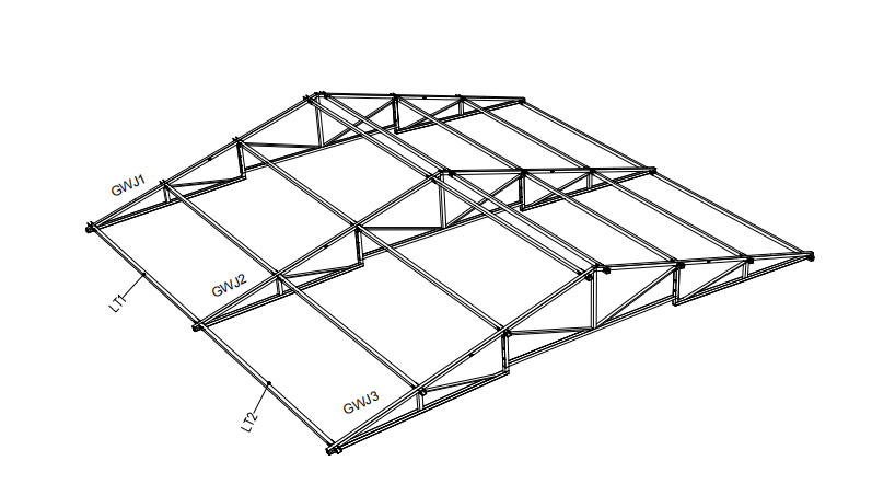 EPS roof structure diagram for expandable house