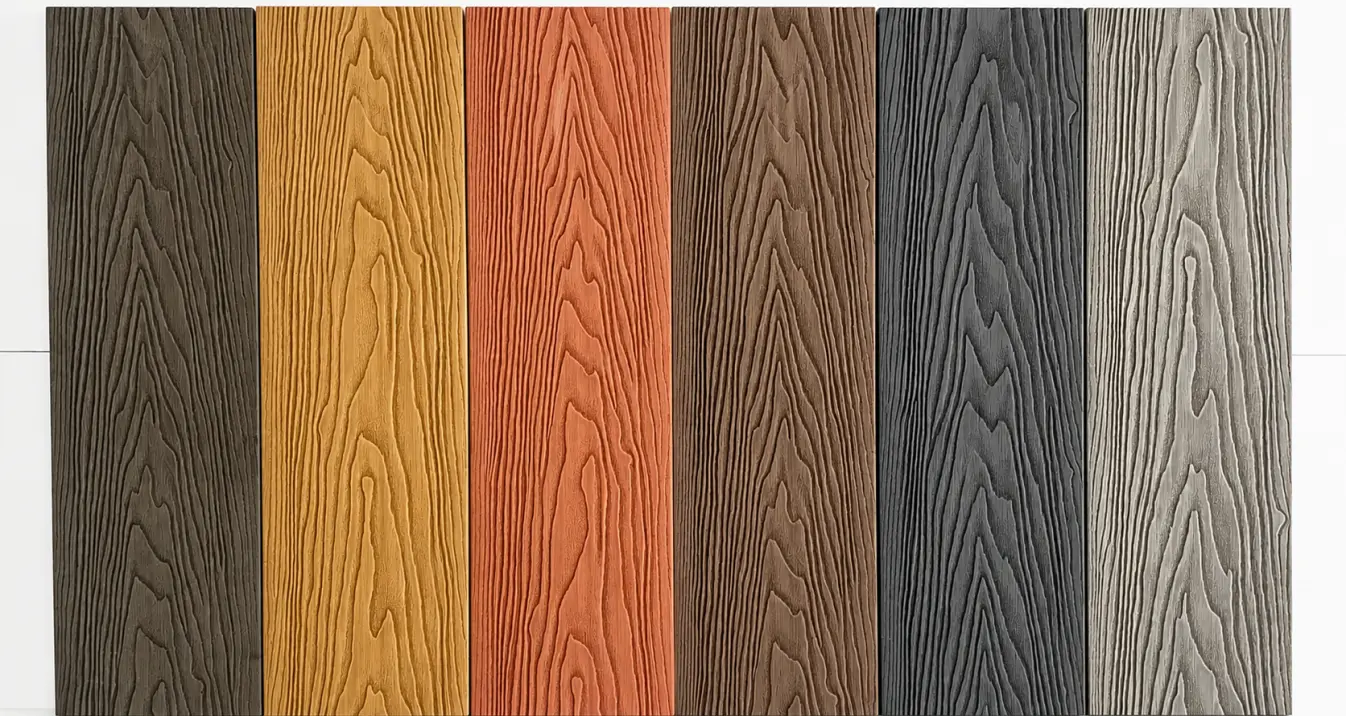 WPC decking color options for expandable house terrace
